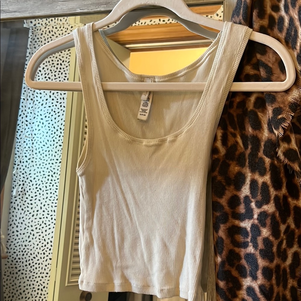 Skims Ribbed Tank Top - Cream